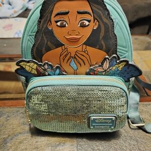 Loungefly Moana Backpack - Teal and Brown